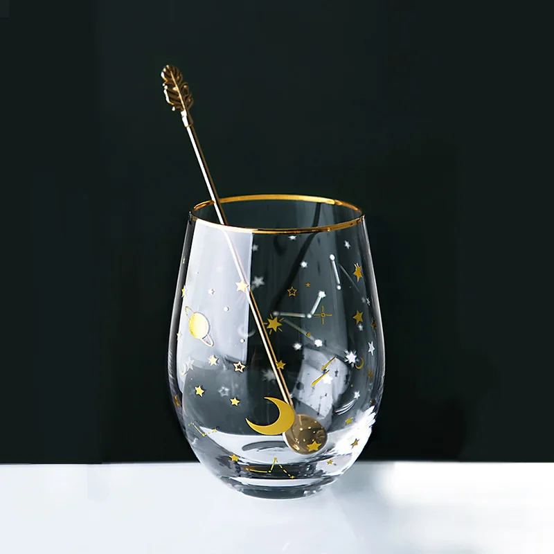 2 шт Звездная Вселенная стеклянная чашка с рисунком десерта Молочный Сок коктейльное яйцо форма бокал для вина es Пномпень бокал для питья es подарки 550 мл