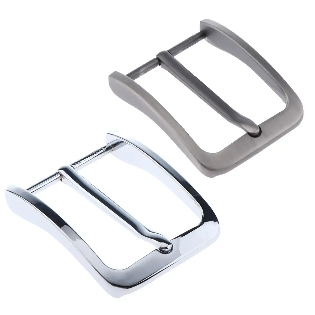 2 Pieces Mens Alloy Antique Belt Buckle Single Prong Rectangular Pin Buckle Replacements 65 mm