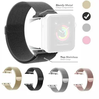 

Kuulee Milanese Loop band For Apple Watch 44mm 40mm iWatch band 42mm 38mm Stainless steel metal bracelet strap for Apple watch