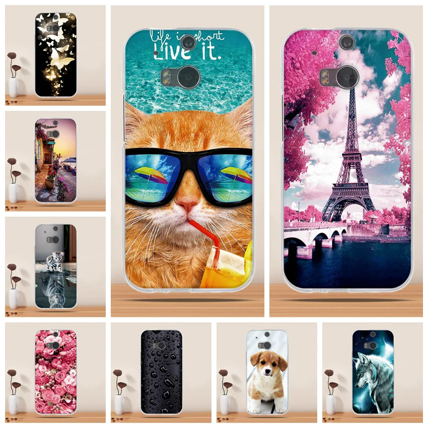 Case For HTC One M8 M8s Silicone Tpu Soft TPU Phone Capa Cover Cute Cat Funda S Coque | Мобильные телефоны и аксессуары