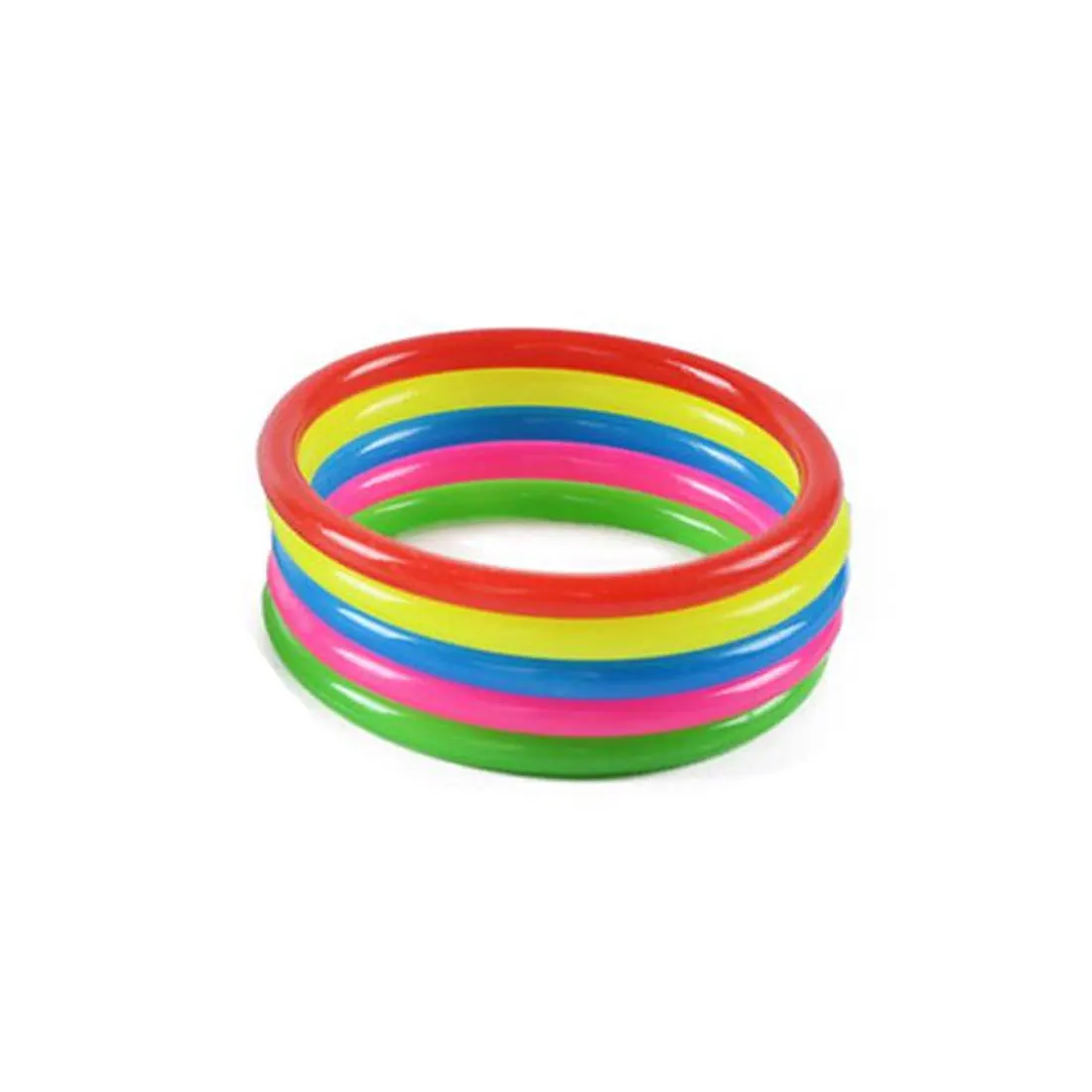 Inner diameter 8cm Пластиковые колечки для поделок цель бросок карнавал задний двор парк игры дети разведка игрушка 10 шт - Цвет: Inner diameter 8cm