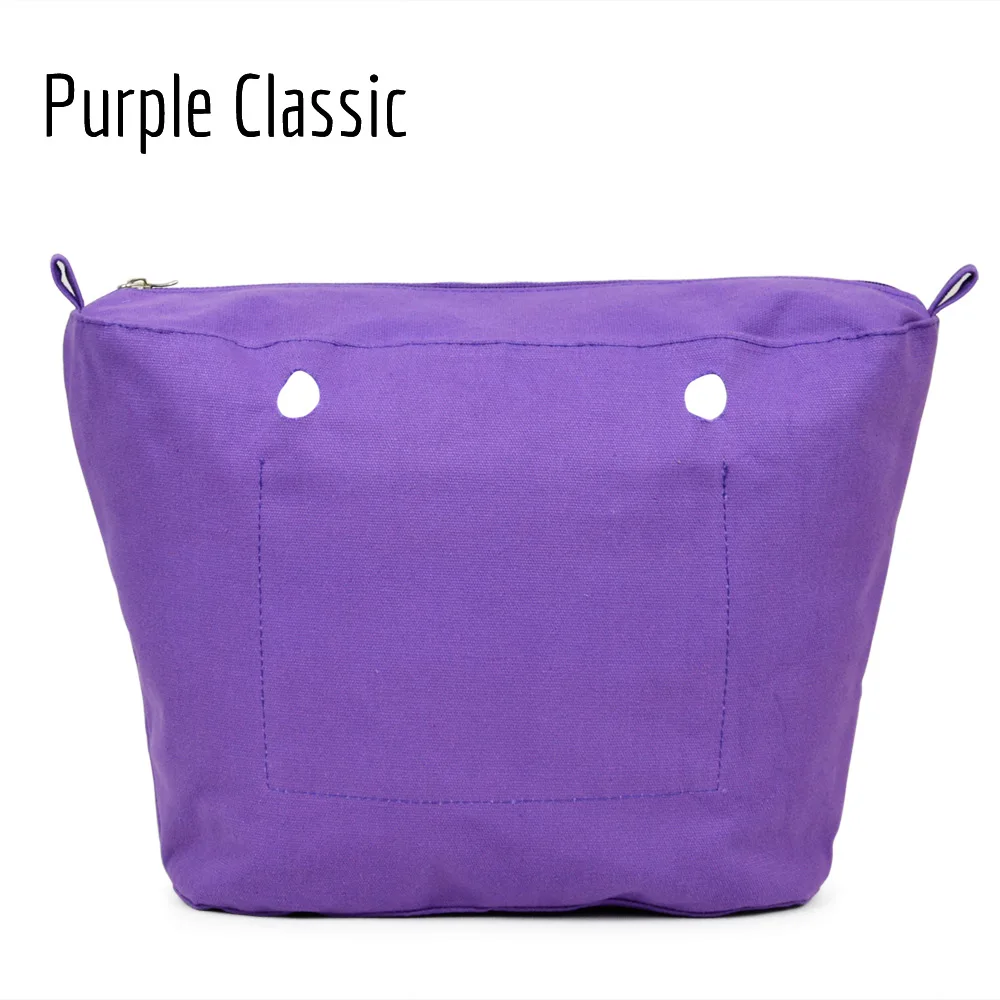 Purple classic Tanqu водонепроницаемая внутренняя подкладка Obag вставка карман на молнии классический мини холст внутренний карман для O сумка - Цвет: Purple classic