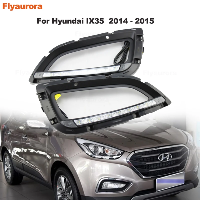 Светодиодный дневный ходовой светильник DRL s противотуманный для Hyundai Ix35 2010 2011 2012