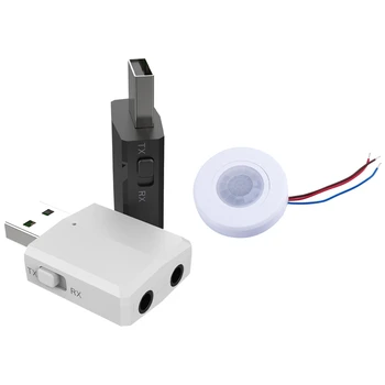 

3In1 Zf169Plus Bluetooth 5.0 Transmitter Receiver & 110-220V Ceiling PIR Motion Sensor Light Switch 200W