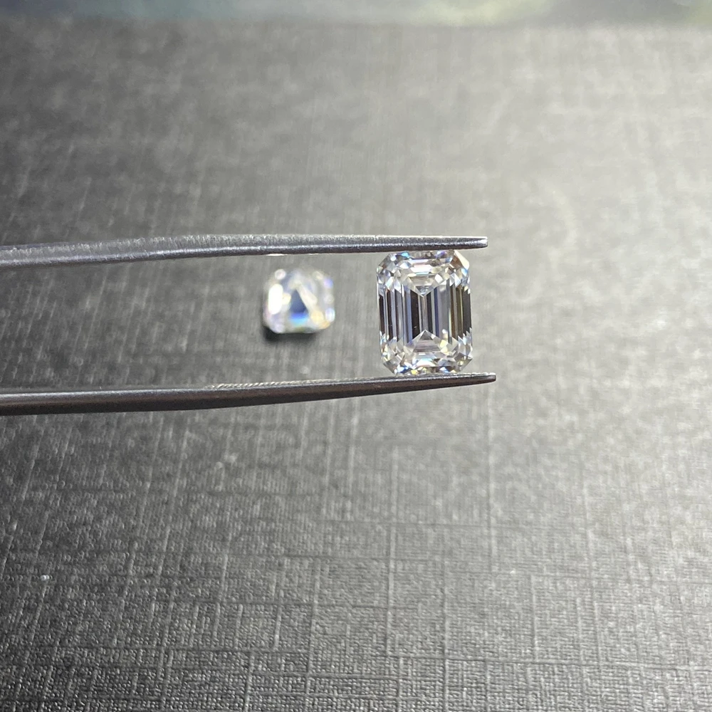 6 cts изумрудная огранка Высокое качество 10*12 мм VVS1 лабораторный созданный