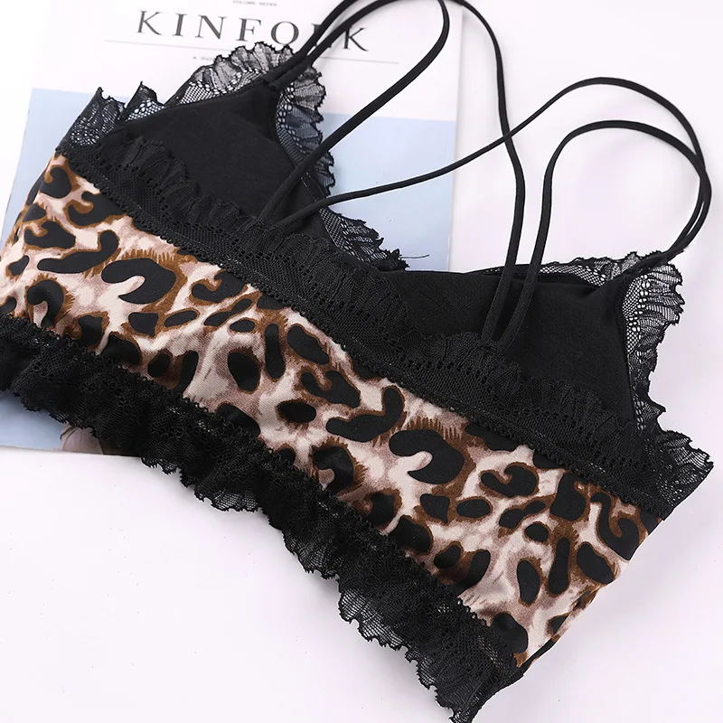 Hot Sexy Leopard Bra Women Underwear Set Soft High Quality Zebra Lace Bra  and Panty Sets Women Yoga Wear women yoga Top