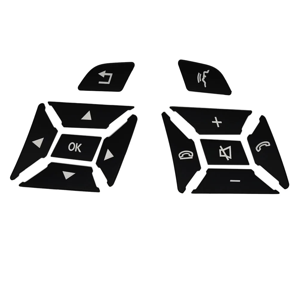 Black Steering Wheel Button Switch Trim Cover Sticker Mercedes Benz A B C E Ml Gl Cla Gla Glk Sl Class W176 W212 W204 steering wheel covers steering wheel decorative strip