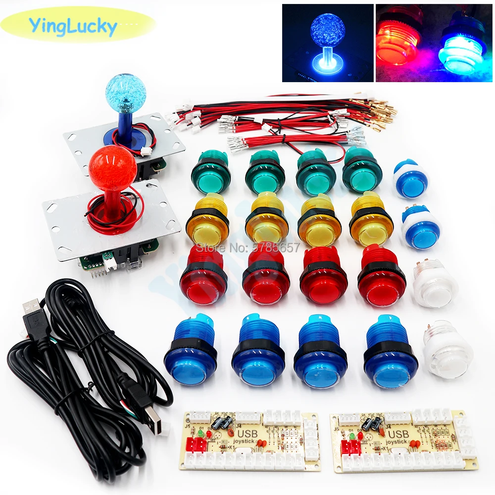 Набор аркадных игр yinglucky сделай сам с 20 светодиодными кнопсветодиодный + 5
