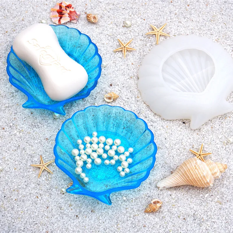 Смола DIY Кристалл эпоксидная смола зеркало Ocean Wind Shell блюдо силиконовая форма