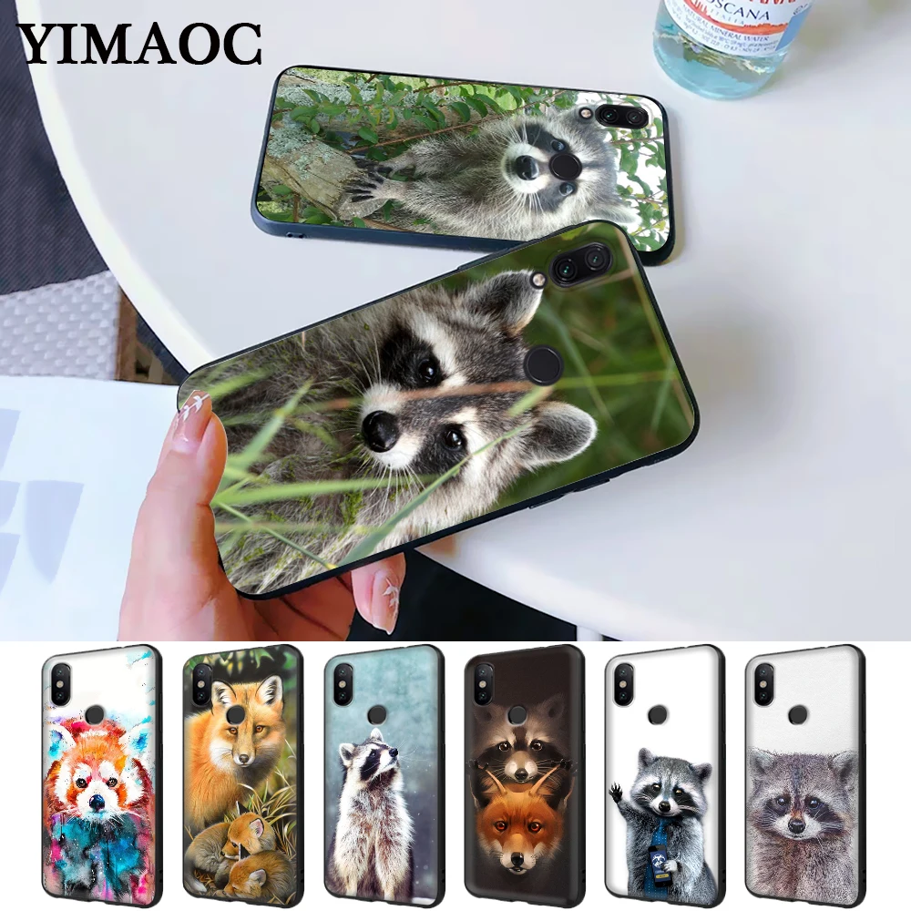 Raccoon red panda fox Silicone Case for Redmi Note 4X 5 Pro 6 5A Prime 7 8 |