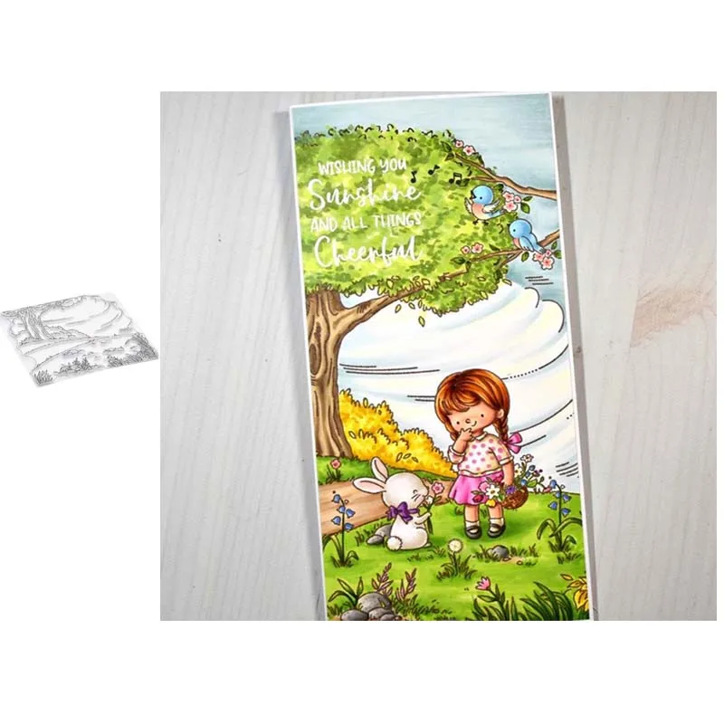 

Tree and wind Clear Rubber Stamps for DIY Scrapbooking Card Transparent Stamp Handmade Making Album Crafts Decorative New Stamps