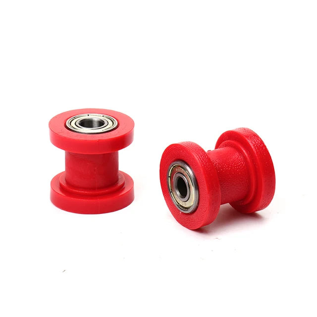 8/10mm Wheel Tensioner Guide Drive Chain Roller Pulley For ATV XR CR CRF Enduro Motorcycle Motocross Pit Dirt Mini Bike red-10mm