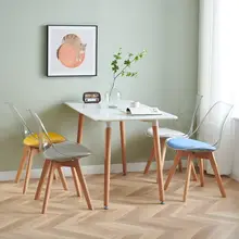 Chaise moderne en acrylique pour salle à manger, mobilier en bois Transparent avec dossier