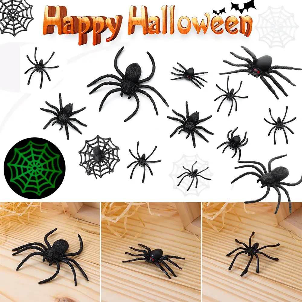 Mini ragno finto in plastica, giocattolo ragno per scherzi, ragno realistico per feste in costume, carnevali, Ognissanti, decorazioni per scherzi, tema cimero | SHEIN ALIA
