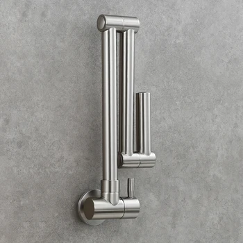 ก๊อกน้ำทองเหลืองแบบพับได้สองข้อก๊อกน้ำติดผนังก๊อกน้ำสำหรับห้องครัวน้ำเย็นเท่านั้น 2