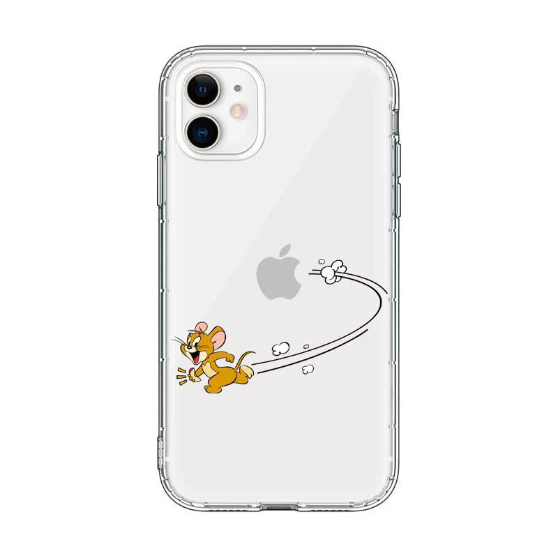 Милые чехлы для телефонов с мультяшным котом и мышкой для iPhone 11 X XR Xs Max 8 7 6 6s Plus 11 Pro Max, мягкая прозрачная задняя крышка из ТПУ - Цвет: 4