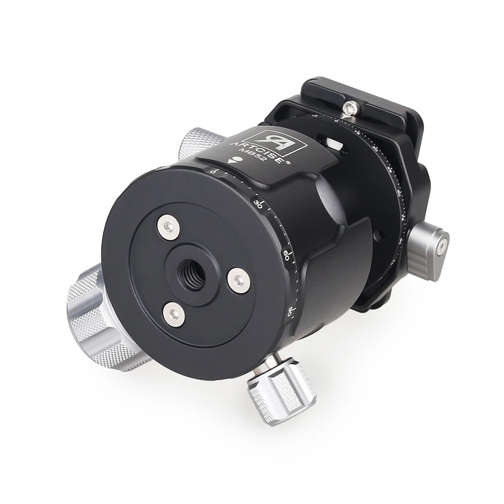 Low Profile Tripod Head Universal Panoramic Ball head for Camera CNC Metal 52mm Ballhead Mount with extra Quick Release Plate