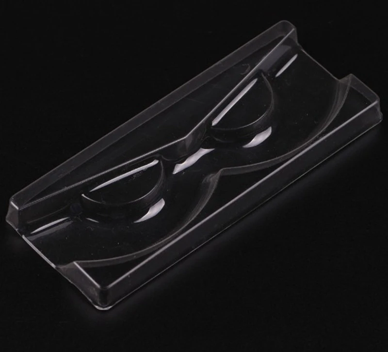 

Wholesale price 100 pcs clear/white lash trays plastic mink lashes rectangle tray for eyelash packaging box case