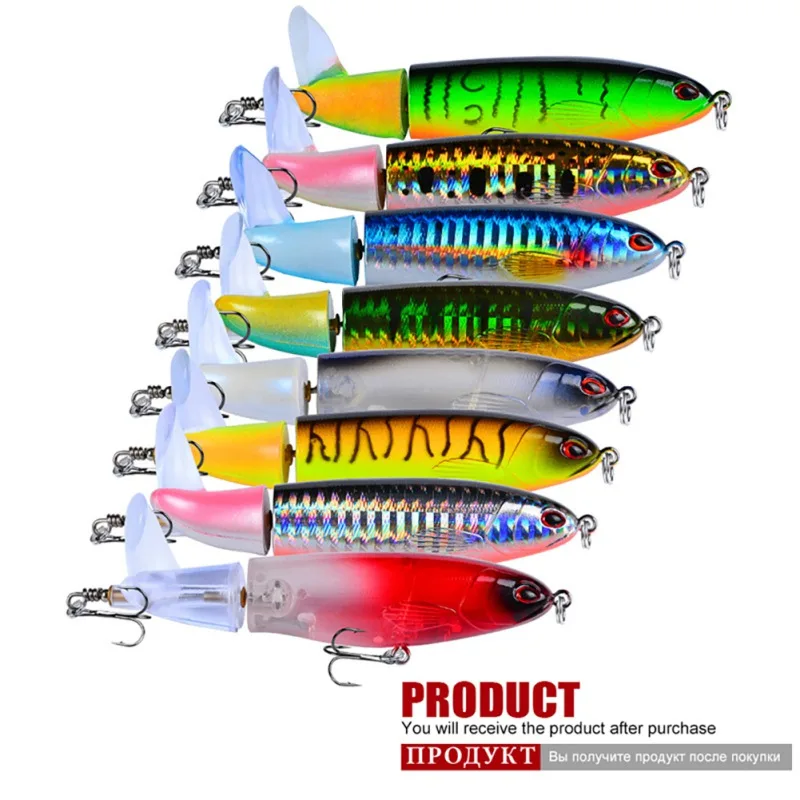

Artificial Fishing Lure Plastic Hard Pencil Lure With Unique Rotatable Tail 11cm 15g Lifelike Fishing Bait With Treble Hook