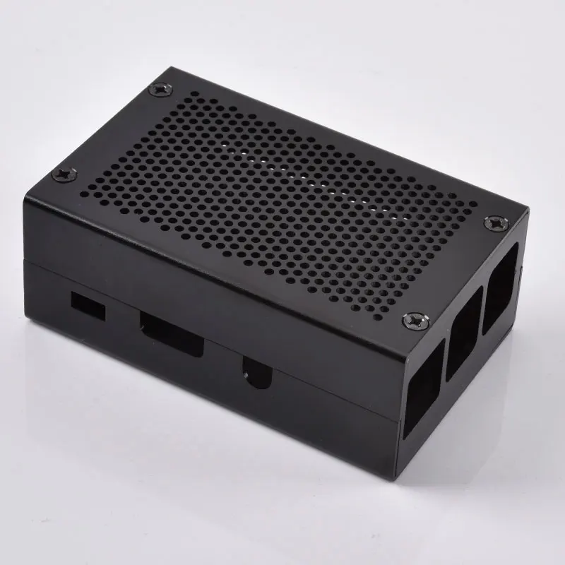 Алюминиевый чехол Raspberry Pi 3, черный металлический корпус, совместимый с Pi 2 3B+ B E5-006