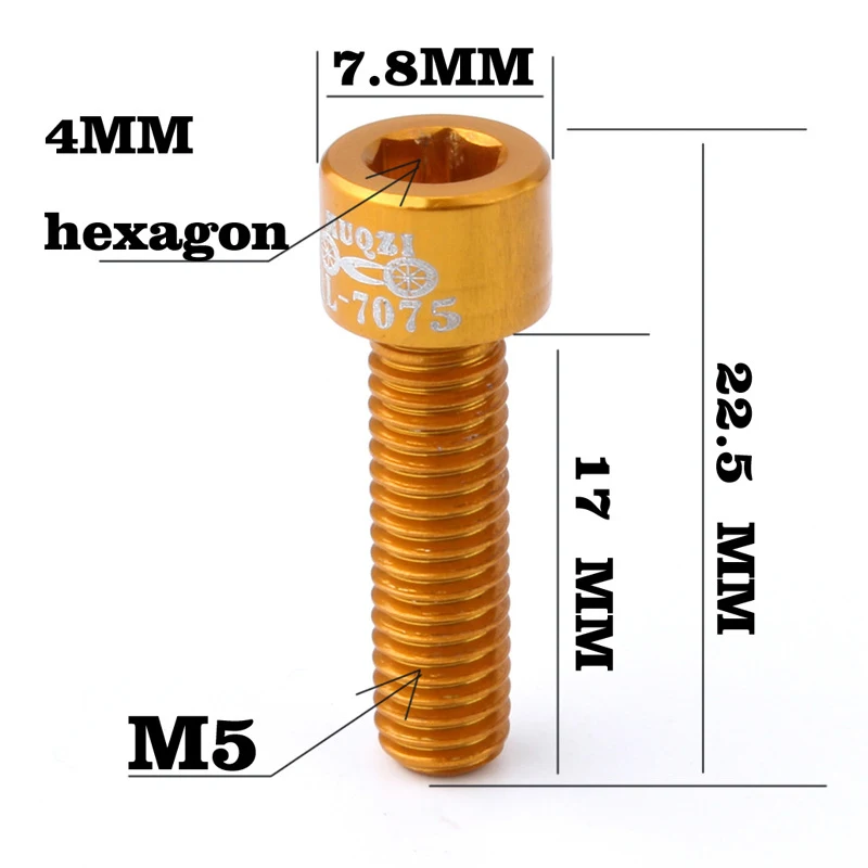 Винт для руля велосипеда болт алюминиевый сплав винт фиксированный M5x17mm MTB 4 шт Горячая лучший продавец полезный