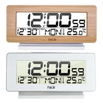

LCD Display Digital Alarm Clock Thermometer Time Calendar Snooze Desktop Clock