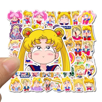 

FW1# 50 pcs cute stickers for moon sailer graffiti waterproof skateboard car stickers personalized luggage computer stickers