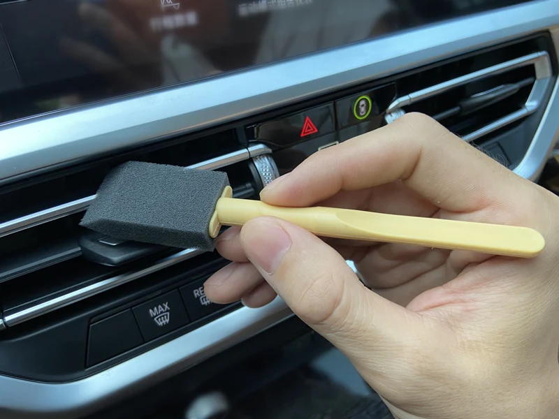 Lucullan Marke Mini Automotive Klimaanlage Vent Pinsel Auto Kühlergrill Reiniger Auto Detaillierung Schwamm Pinsel – Detail 1