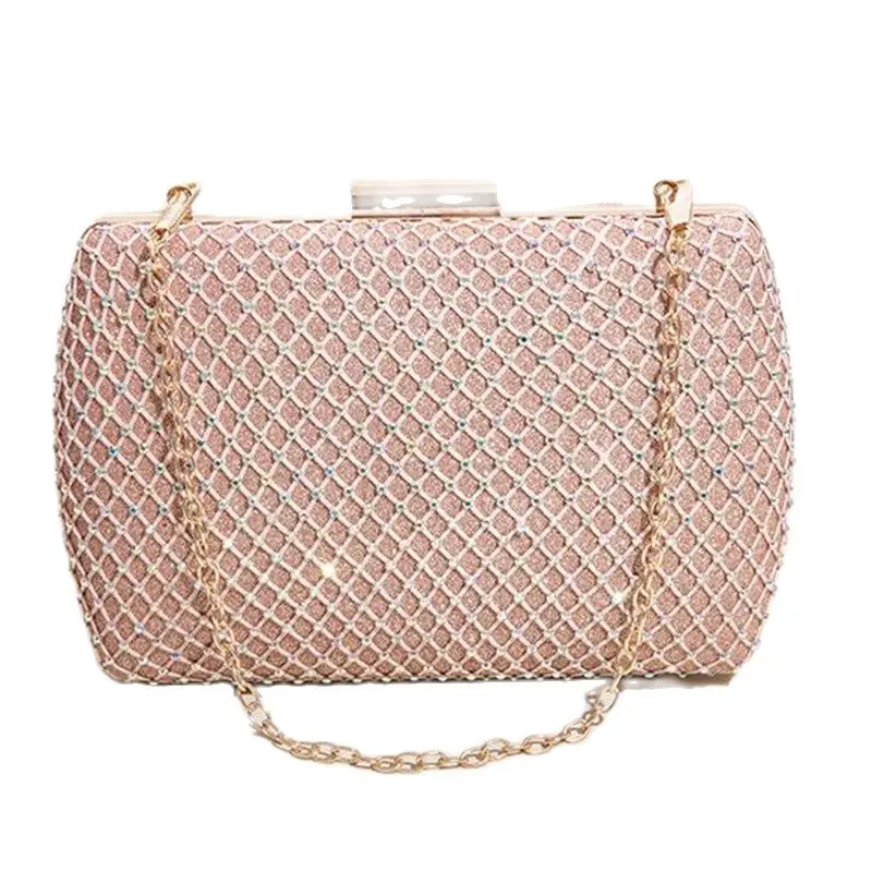 2023 New Fashion Brand Women Diamond Clutch Purse Banquet Wedding Bags Mini Hollow Out Purse Drop Shipping