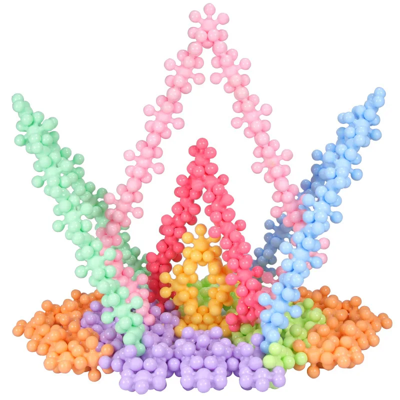 

Morning Breeze Children's Building Snowflake Meihua PCs Plastic Kindergarten Intelligence Fight Inserted Educational Toys