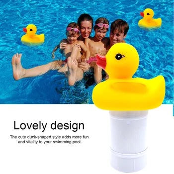 

Duck Shape Chemical Tablet Dispenser Hot Tub PP Cute Holder Swimming Pool Cleaning Equipment Spa Container Outdoor Auto Floating