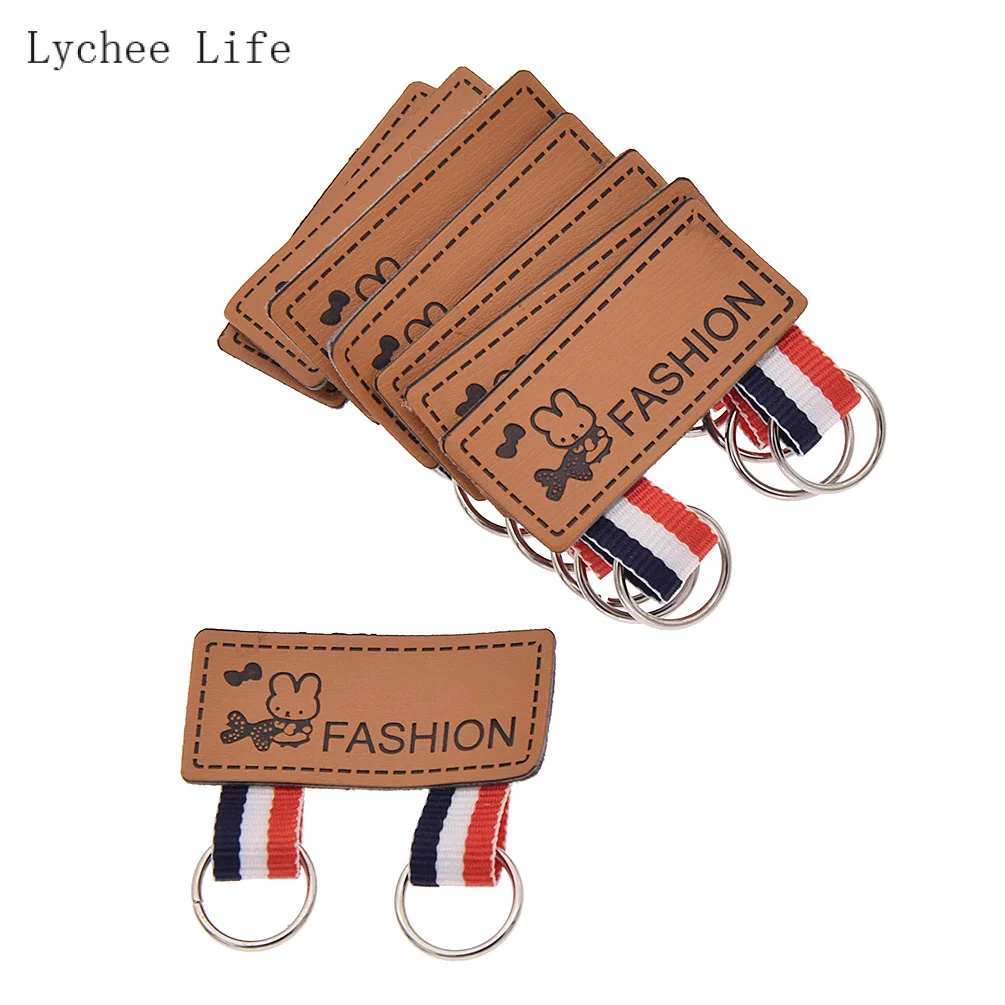 4.5 x2cm 16Pcs 8 16 шт. милый кролик ручной работы кожаные этикетки для одежды бирки для одежды Diy Швейные материалы - Цвет: 4.5 x2cm 16Pcs