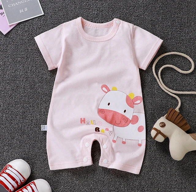 Summer Baby Rompers Boys Girls Jumpsuits Newborn Short sleeve Baby Climbing Clothes Baby Romper Infant Costumes Pajamas H