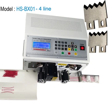 

Automatic Wire Cut and Stripping Machine with 4 Wire Feed Cable Stripper Machine 0.1 to 2.5mm2 Cable with Tungsten Carbide Blade
