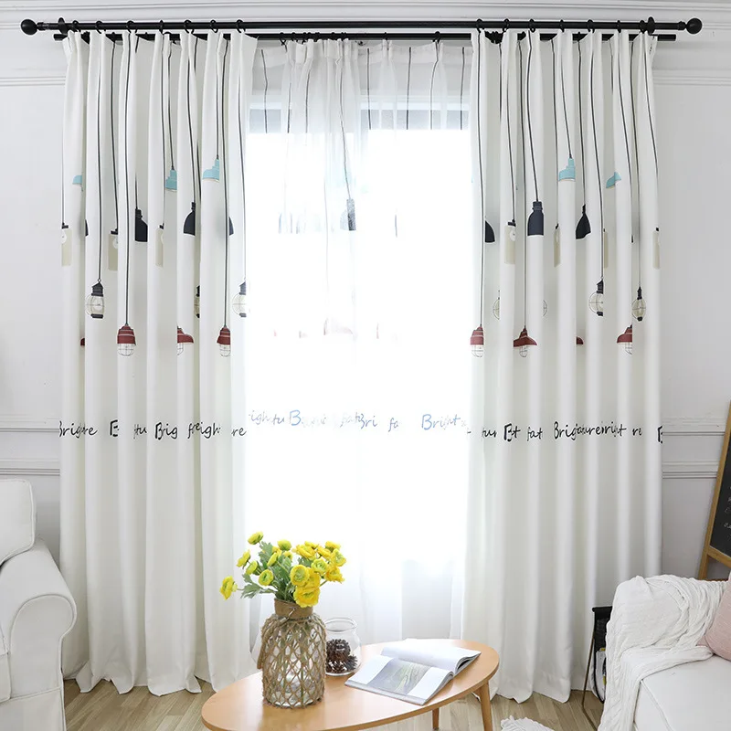 

Simple Modern Personality Digital Printing Shade Curtains for Living Dining Room Bedroom.