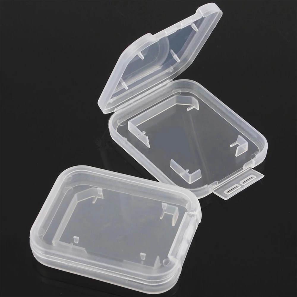 

1000pcs/lot Transparent Clear Plastic Standard SD SDHC Memory Card Case Holder Box Storage Carry Storage Box for SD Card