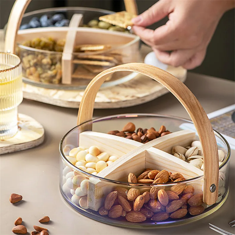 Handmade Glass Basket Food Storage Box Nordic Style Tableware Durable Dried Fruit Snack Dish Plate Home Kitchen Accessories 6 Handmade Glass Basket Food Storage Box Nordic Style Tableware Durable Dried Fruit Snack Dish Plate Home Kitchen Accessories