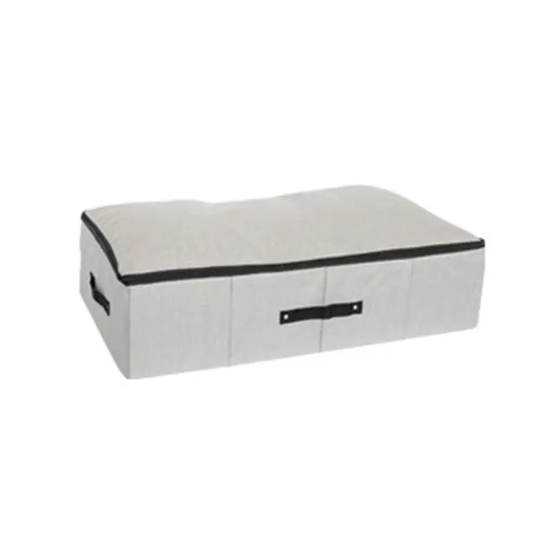 Под Кровать сумки для хранения обуви Органайзер коробка с крышками одеяла ткань Органайзер контейнеры E65B - Цвет: Светло-серый