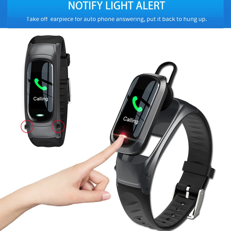 GIAUSA B9 Bluetooth наушники браслет пульсометр Монитор артериального давления музыка