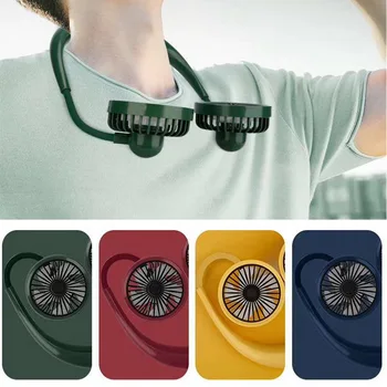 

Dropship Adjustable 7 Leaf Mini USB Rechargeable Fan Portable Neck Sport Fan Neckband Desk Hand Air Fan Conditioner For Room