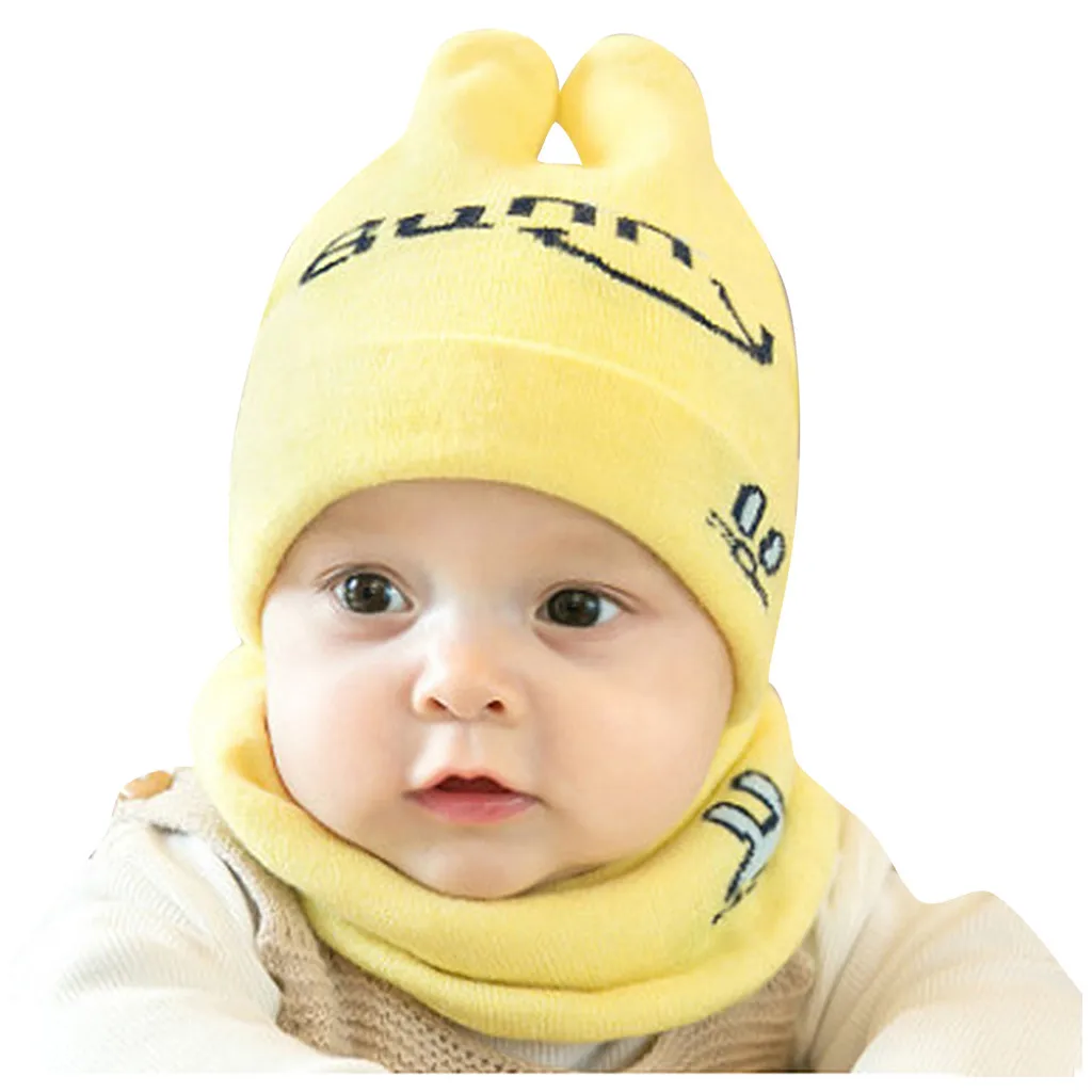 Cute Eyelash Caps For Newborn Kids Baby Boy Girl Pom Hat Winter Warm Knit Bobble Beanie Cap Scarf Set Drop Shipping