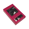 Customized Private Label Blond Braid Weave Hair Extension Gift Packaging Drawer Brown Kraft Paper Box With Window For Wig 5