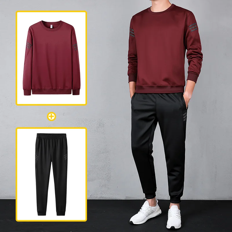 Günstig Kausalen Sportwear Trainingsanzug Männer 2019 Frühling Kausal Herren Trainingsanzug Männer Gym Gerade 2 Stück Jogger Set Langarm Männlichen Kleid