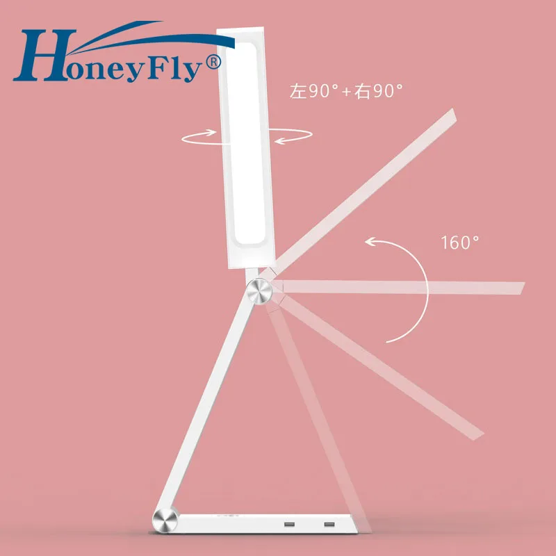 Светодиодная треугольная настольная лампа HoneyFly с беспроводной зарядкой