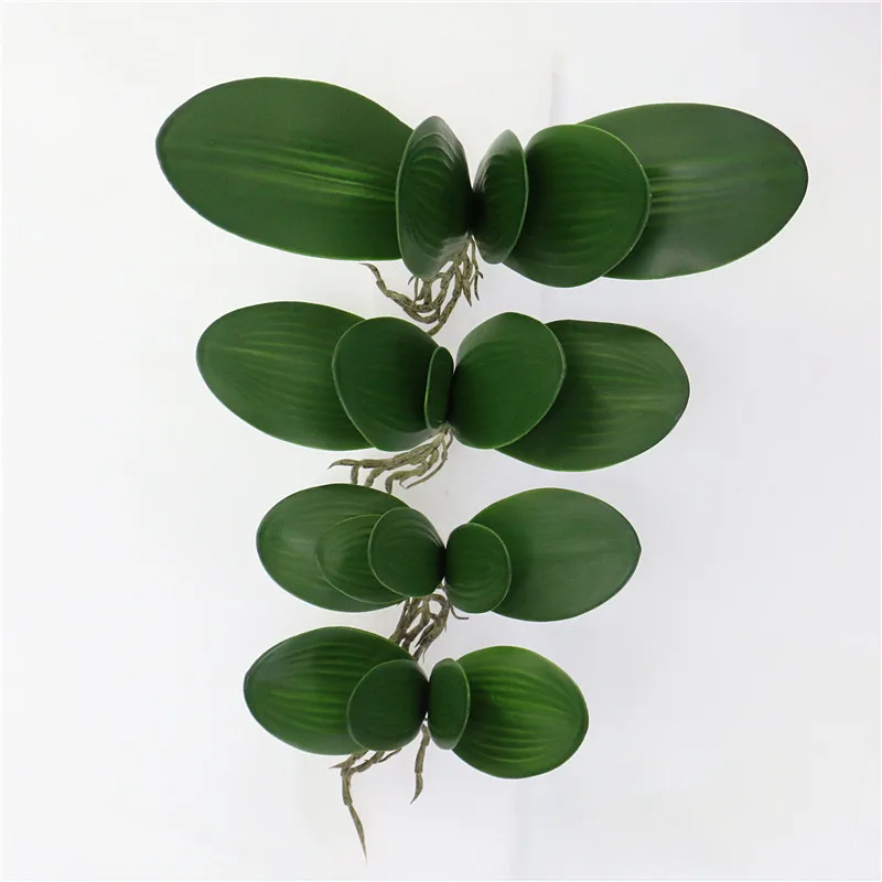 1 шт Искусственные растения настоящий на ощупь фаленопсис лист декоративные цветы DIY вспомогательный материал для цветочного оформления листья орхидеи