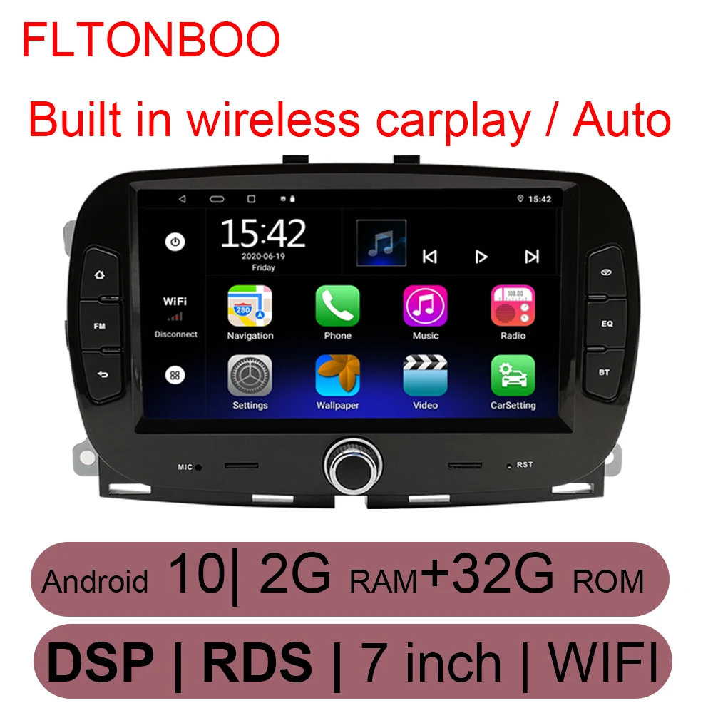 Autoradio Android CAR Radios FM Media Player For FIAT 500 2016 2017 2018  2019 Support Original Camera CarPlay GPS 7'' NAVIGATION - AliExpress