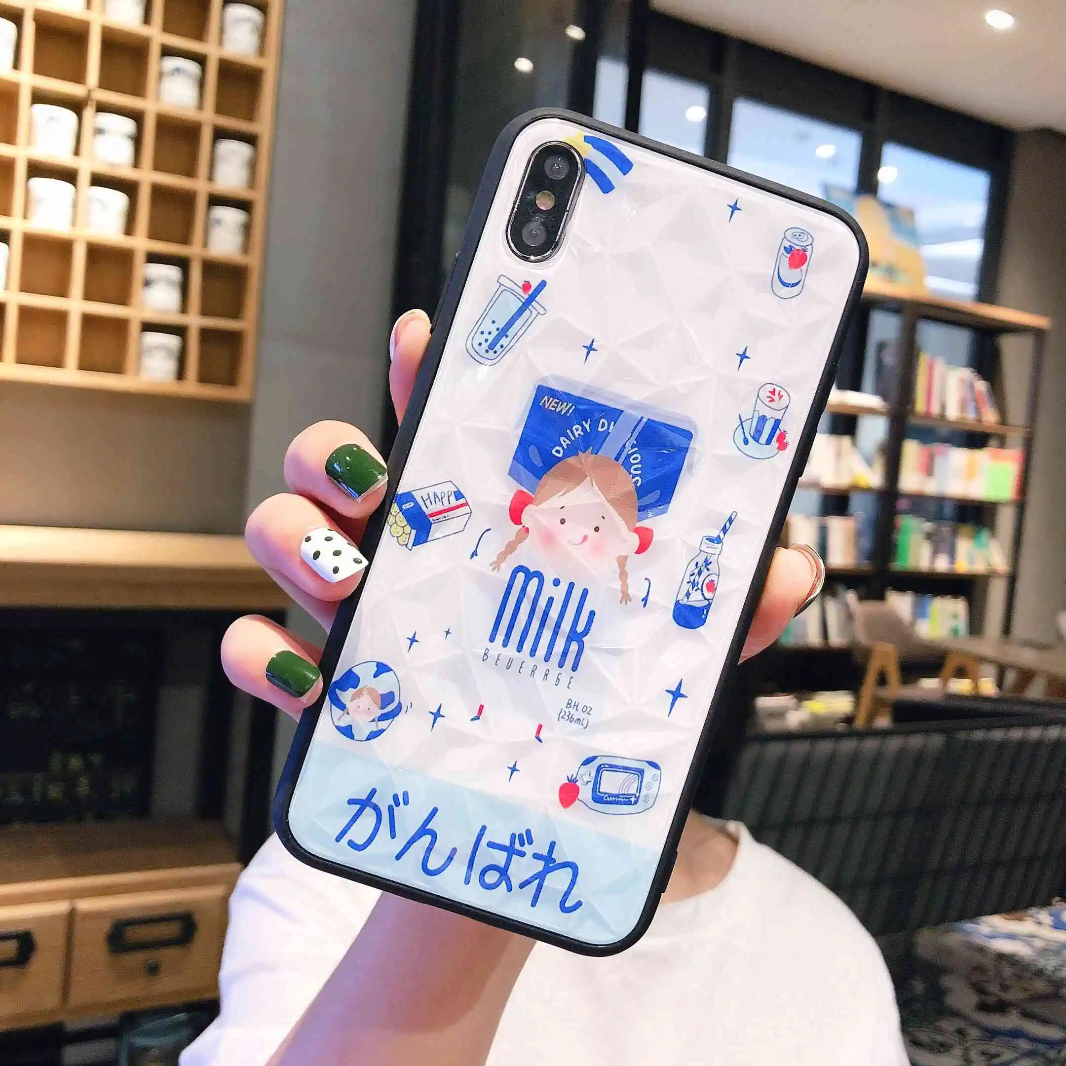 Cases For Vivo X20 X21 Y66 V5 Lite Y81 Y81i V9 Z1 Z3X X23 V7 Plus Cute Cartoon Diamond Pattern Leather Cover Fundas Phone Coque |