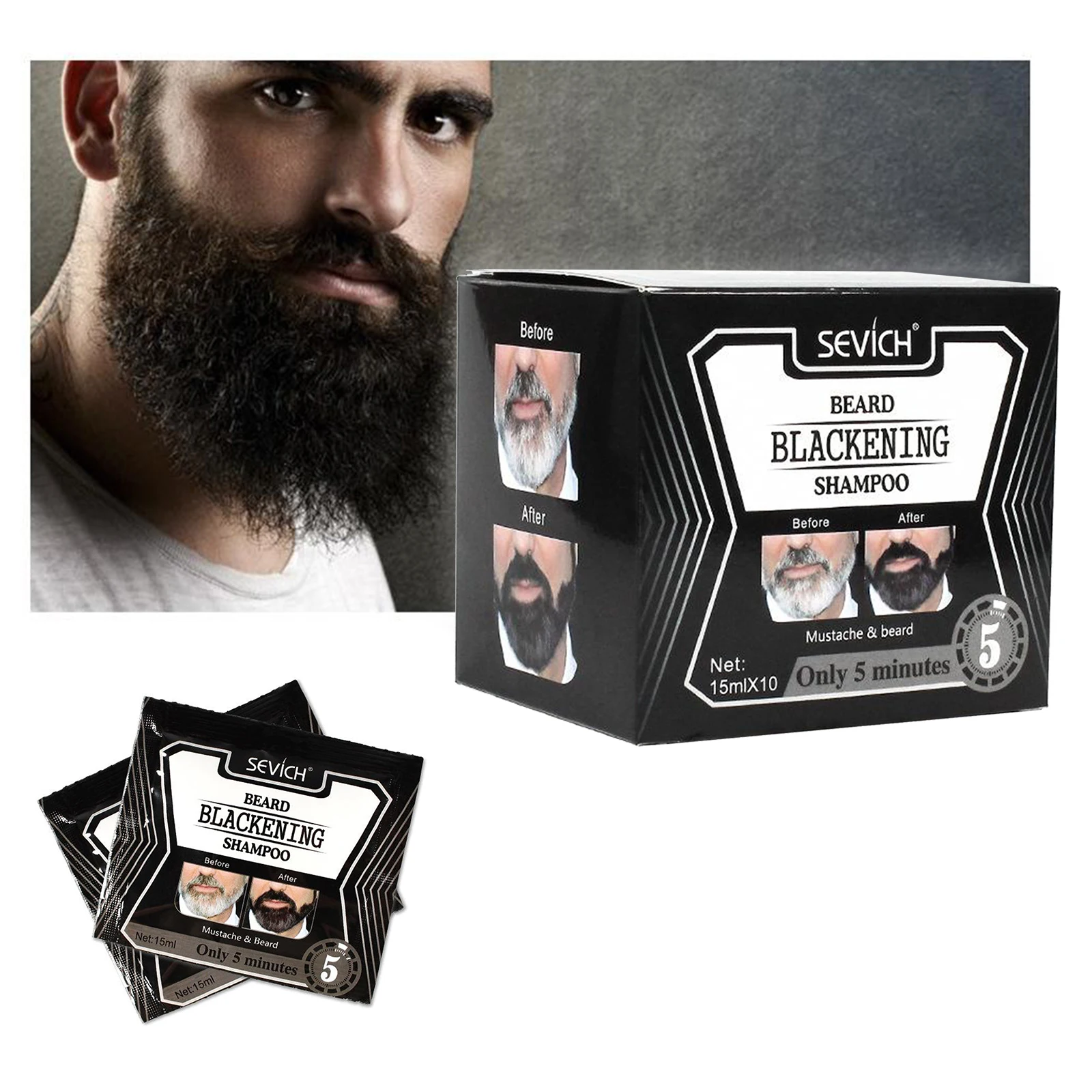 10 Pcs Beard Coloring Darkening Dye Shampoo Gradually Colors Mustache Mens Hair Brush Brow Tinting Beard Wax 15ml 10 Pcs Beard Coloring Darkening Dye Shampoo Gradually Colors Mustache Mens Hair Brush Brow Tinting Beard Wax 15ml
