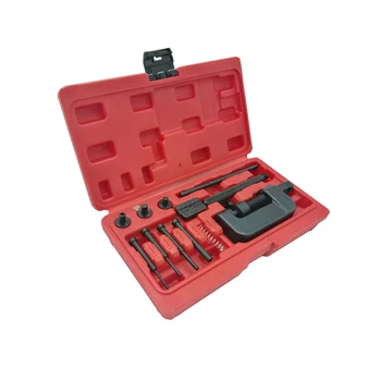 

13PC Motorbike Riveting Tool Motorcycle Chain Splitter Breaker Heavy Duty Link O-ring Bicycle Chain Repair Tool Set
