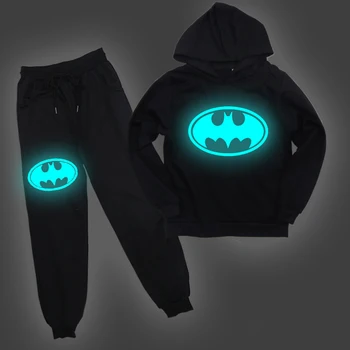 

Kids Luminous Batman Sweatshirt Pants Suit Clothing Sweatshirts Hoodies For Children Boys Girls Beautiful Hoodies Birthday Gift